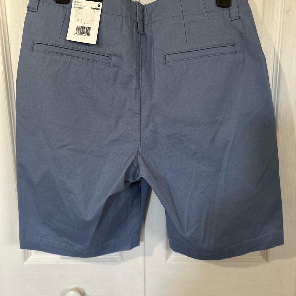 Lee Bermuda dusty Blue Shorts regular fit     mid rise size 8 medium - Picture 4 of 10
